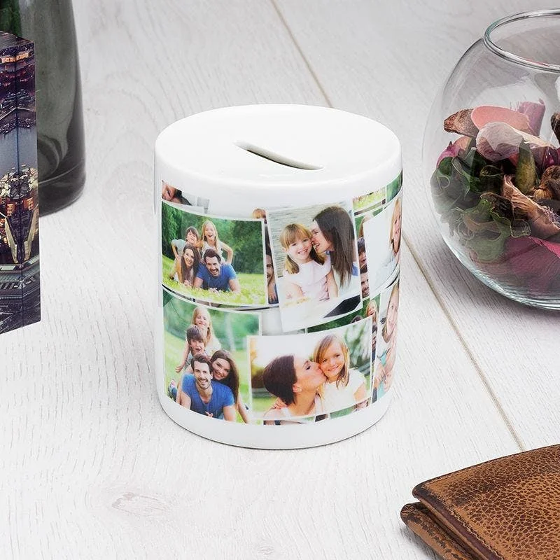 Hucha de cerámica blanca las palmas Hucha de cerámica blanca las palmas