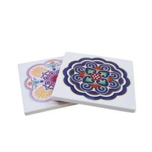 Posavasos de cerámica con base de corcho