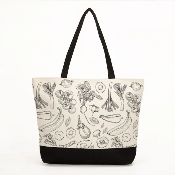 Tote Bag Lino Base Negra 45,5 x 36 cm 1