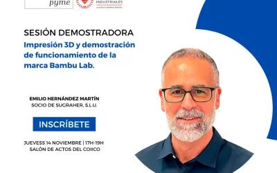 Sesión demostradora de impresoras Bambu Lab en el Colerio de Ingenieros Industriales de Las Palmas